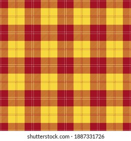 Yellow and red plaid. Tartan pattern for pillows, shirts, tablecloth, paper etc.