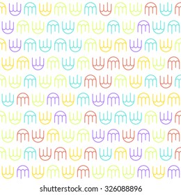 Yellow, Red and Purple Jellyfish Pattern on White Background - Marine Style Seamless Pattern Background - Vector Illustration
