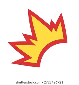 Material de ilustración de efecto de choque amarillo y rojo