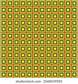 a yellow and red square pattern