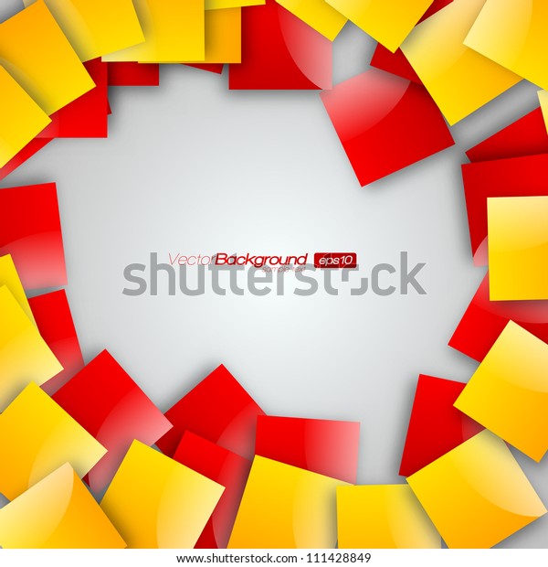 Yellow Red Squares Blank Background Vector Stock Vector (Royalty Free ...