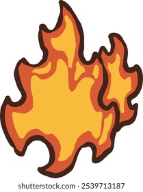 Yellow Red Torch Fire vector illustration collection