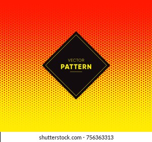 Yellow and Red vector halftone for backgrounds and designs