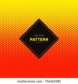 Yellow and Red vector halftone for backgrounds and designs