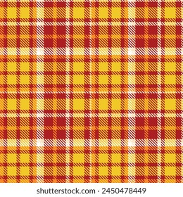 Yellow Red White Tartan Pattern Seamless. Sweet Checker Pattern for Shirt Printing,clothes, Dresses, Tablecloths, Blankets, Bedding, Paper,quilt,fabric and Other Textile Products.