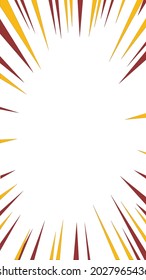 Zoom amarillo y rojo o marco de explosión para efecto