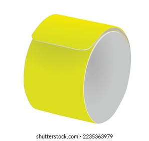 Yellow  reflective handband. vector illustration