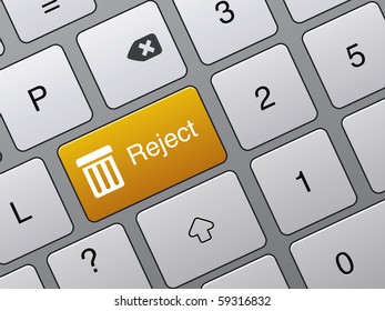 yellow reject enter button on laptop