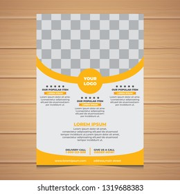 yellow restaurant flyer design
