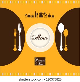 Yellow restaurant menu