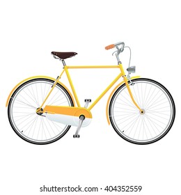 yellow retro bike