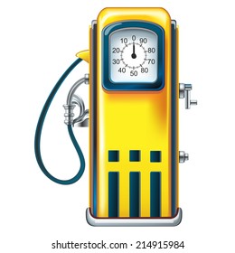 Yellow retro petrol station