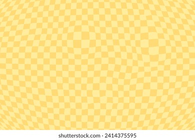Yellow retro psychedelic checkerboard pattern
