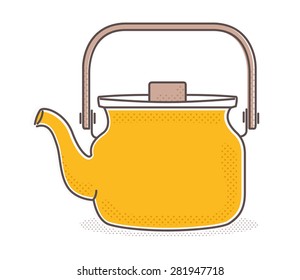 Yellow Retro Teapot