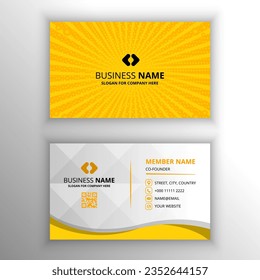 La carte de visite Jaune Retro Vintage avec Sun Rays peut être utilisée pour les conceptions d'entreprise, les conceptions de présentations ou tout autre design approprié.