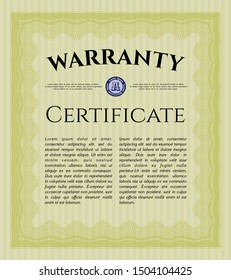 Yellow Retro Warranty template. Customizable, Easy to edit and change colors. With quality background. Lovely design. 