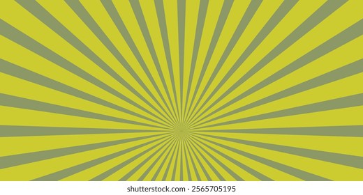 Yellow Retro-inspired sunray and starburst light abstract background