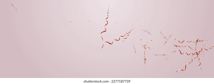 Vector Abstracto De Cinta Amarilla Fondo Panorámico Rosa. Celebra la rama de espiral. Afiche de Star Fun. Diseño del Carnaval de Oro.