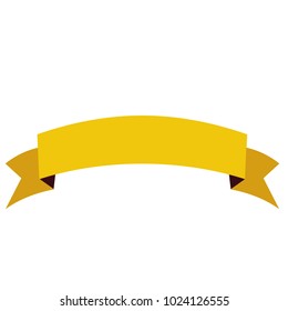 yellow ribbon banner. Vector illustration.