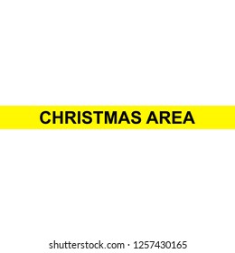 Yellow ribbon Christmas area, vector illustration, seamless