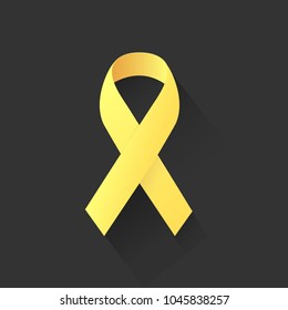 yellow ribbon with dark background, Catalan independence