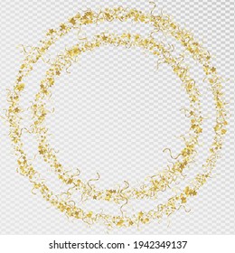 gelber, blassender Vektorhintergrund. Fallende Sternvorlage. Serpentine Celebration Design. Golden Swirl Einladung.