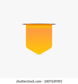 yellow ribbon sale discount banner vector design