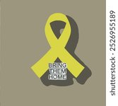 Yellow ribbon with text 