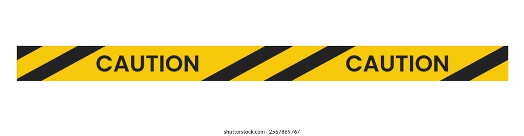 Yellow Ribbons Caution Vector Images.  Caution tape Danger warning barrier.