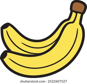 yellow rip banana icon design vector art illustration