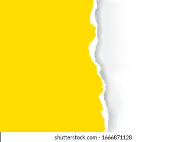 Yellow Ripped paper background, banner template. 
llustration of orange torn paper with place for your image or text. Vector available