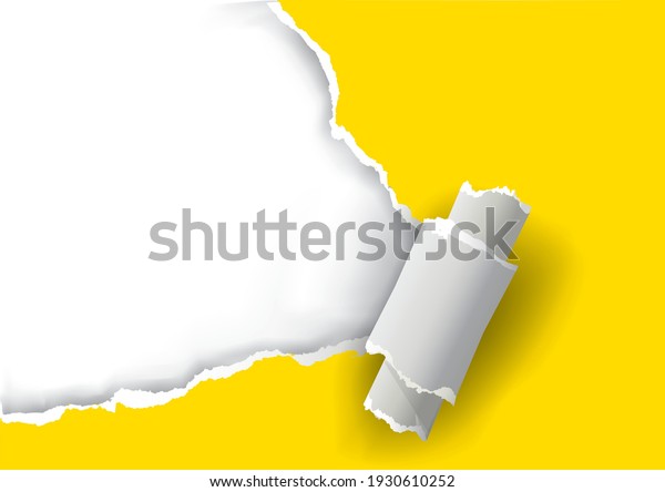 Yellow Ripped Paper, banner template.\
Illustration of yellow ripped paper with place for your image or\
text. Vector\
available.\
