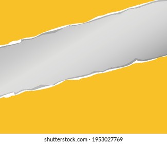 yellow ripped paper. Illustration of  yellow ripped paper with place design for your text.