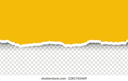 Yellow Ripped Paper With Transaprent Background 
With Gradient Mesh, Vector Illustration