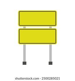 Yellow road sign icon illustrated on background