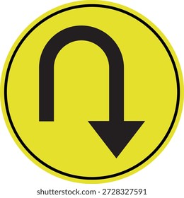 Icono amarillo de la señal de tráfico Vector