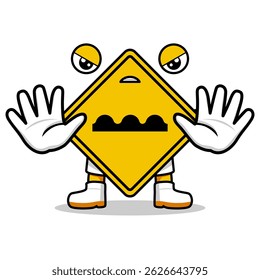 yellow road sign illustration. suitable for use as an element in design