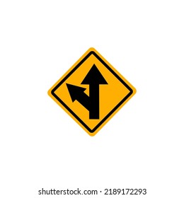 Yellow road sign . Traffic signs isolated on white background. Traffic sign vector.
