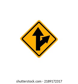 Yellow road sign . Traffic signs isolated on white background. Traffic sign vector.
