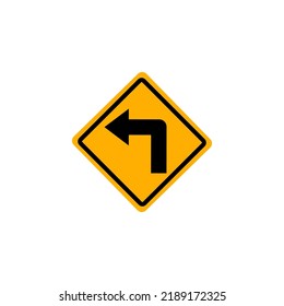 Yellow road sign . Traffic signs isolated on white background. Traffic sign vector.
