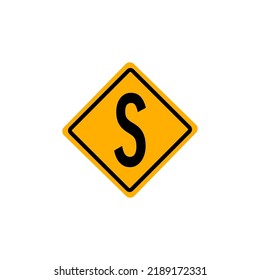 Yellow road sign . Traffic signs isolated on white background. Traffic sign vector.
