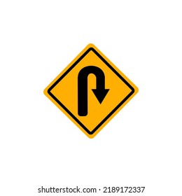 Yellow road sign . Traffic signs isolated on white background. Traffic sign vector.
