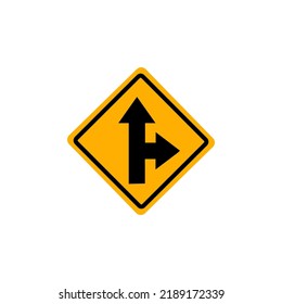 Yellow road sign . Traffic signs isolated on white background. Traffic sign vector.
