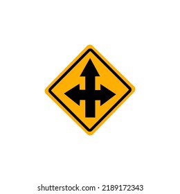 Yellow road sign . Traffic signs isolated on white background. Traffic sign vector.
