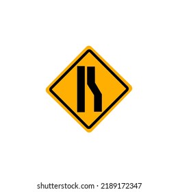 Yellow road sign . Traffic signs isolated on white background. Traffic sign vector.
