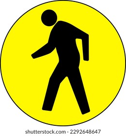 yellow road sign. vector illustration