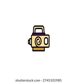 Yellow robot head or machinery part