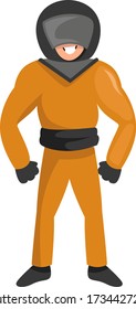 Traje robot amarillo, ilustración, vector sobre fondo blanco