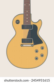 Yellow rock special single cutaway electric guitar