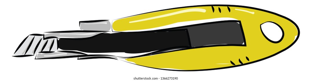 Yellow rocketillustration vector on white background